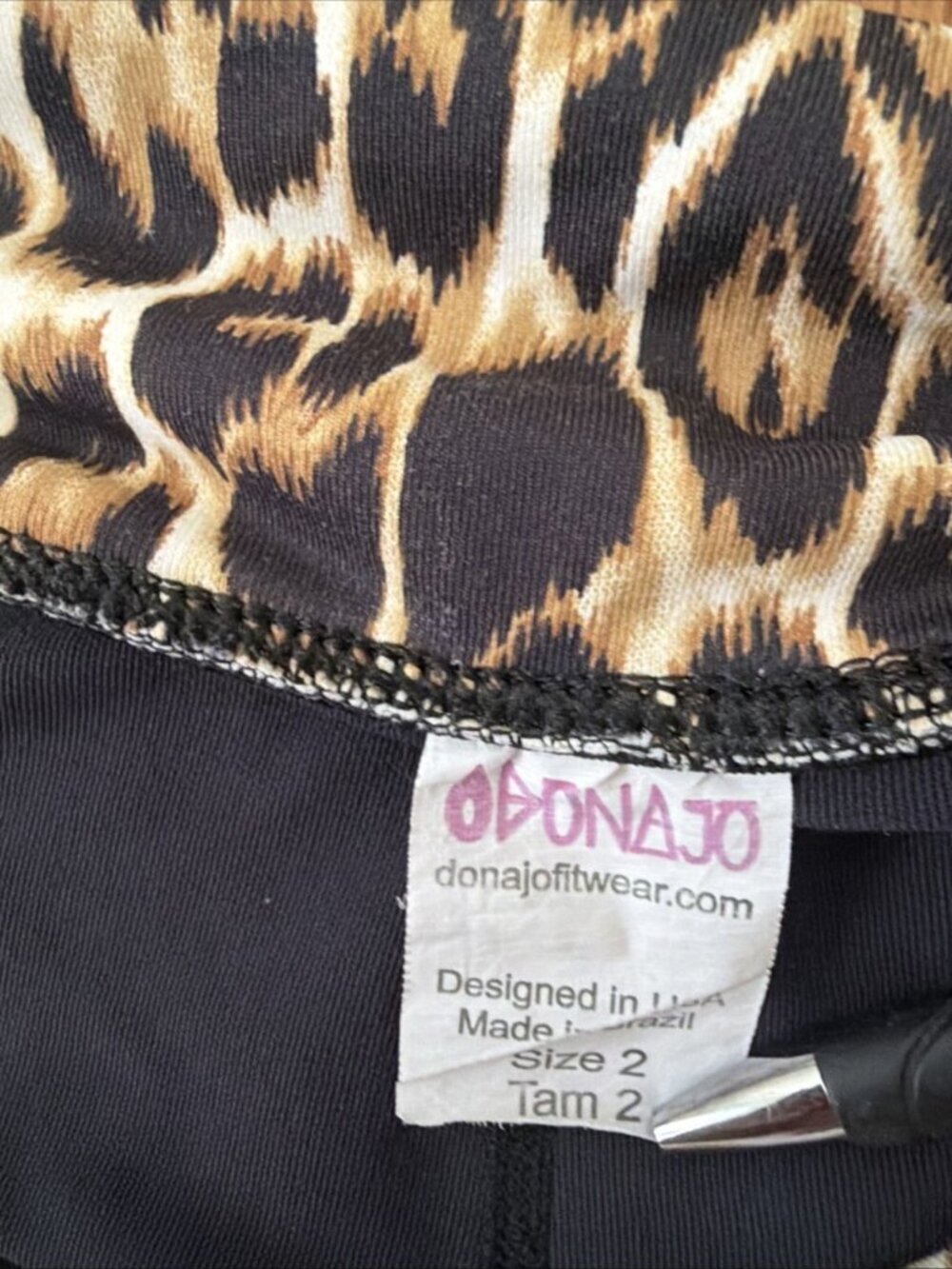 Dona Jo Women's Leopard Print Athletic Skort/Leggings Size M (Q07) - Picture 7 of 8